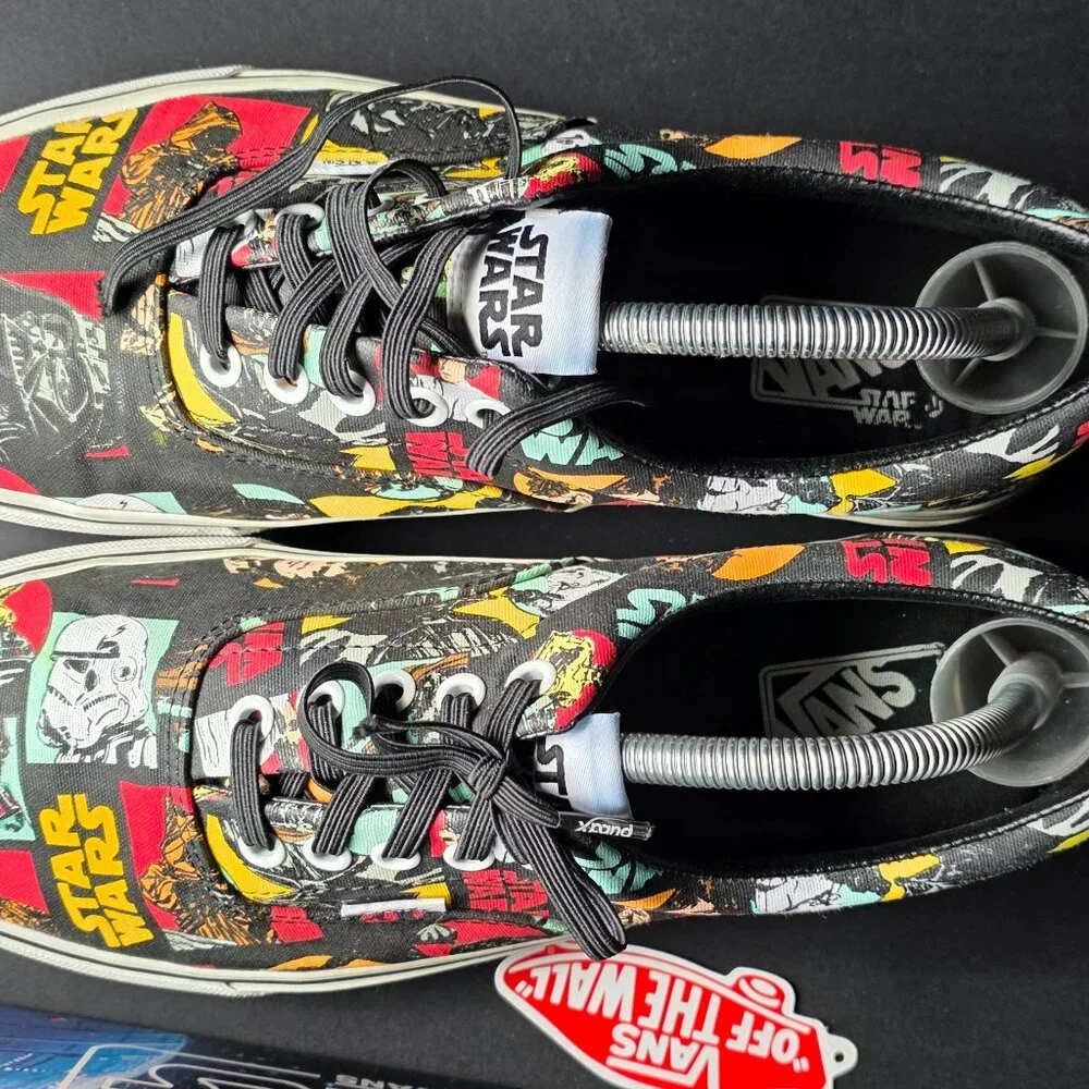 VANS Star Wars Casual Loafers in VANS Style with Comic Style Print - Picture 4 of 8